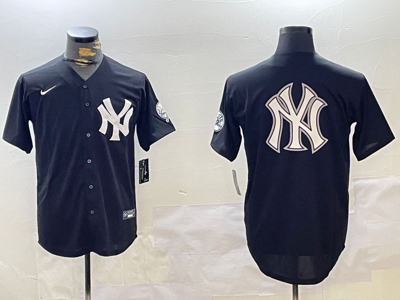 Men New York Yankees Blank Black Fashion Game Nike 2024 MLB Jersey style 13